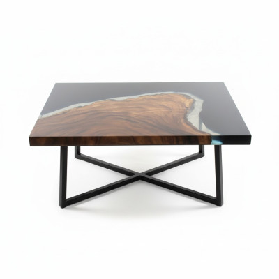 Table basse Table de rivière Résine époxy Tables massives Table de rivière 70x40