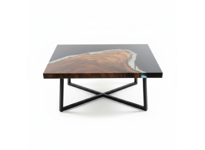 Table basse Table de rivière Résine époxy Tables massives Table de rivière 70x40