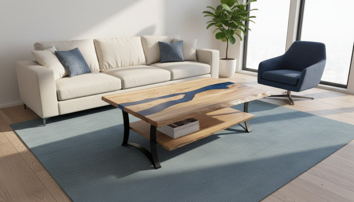Table basse Table rivière Table en vrai bois Table en résine époxy Tables solides