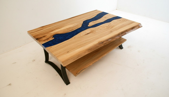 Table basse Table rivière Table en vrai bois Table en résine époxy Tables solides