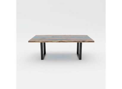 Tables de rivière Table à manger Table design Moderne Mer Meubles 220x90 Résine époxy Océan