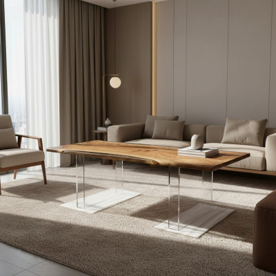 Table de rivière Table basse en résine époxy Tables massives Table de rivière 120x60