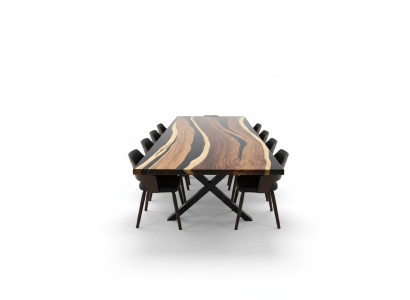 Conférence Réunion Table Rivière Bois Massif Tables en Résine Époxy