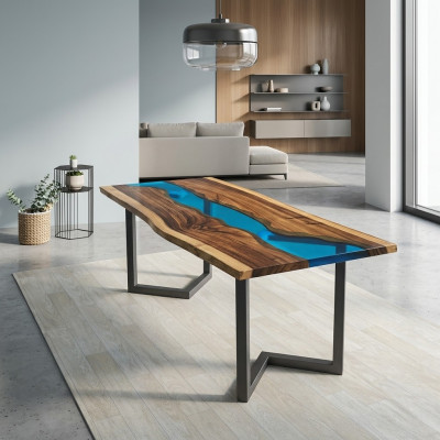 Table d'appoint Table en résine époxy Table basse Table basse faite main 120x60cm