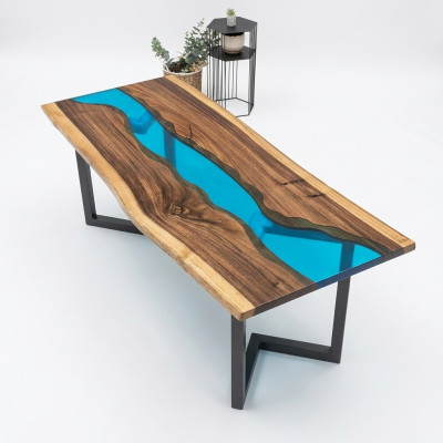 Table d'appoint Table en résine époxy Table basse Table basse faite main 120x60cm
