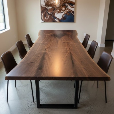 Table à manger Design Table Tables modernes Mer Océan Rivière Meubles 240x100 Résine époxy