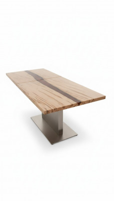Table en résine époxy Table à manger en bois massif Meubles massifs Epoxy cascade de table de conférence