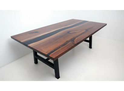 Table à manger en cascade Tables en résine époxy Bois massif Meubles époxy Table neuve