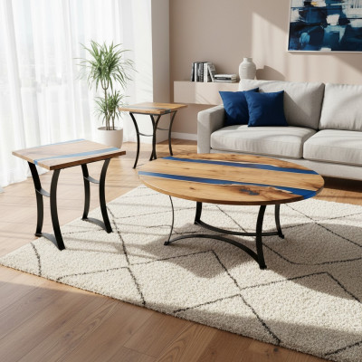 Table de rivière personnalisée en époxy Table en bois véritable Prix 1mètre carré Tables en résine