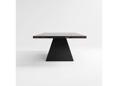 Table à manger en résine époxy Bois massif Meuble Eau Table époxy en cascade 220x100cm
