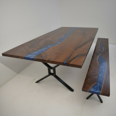 Conception Table Tabouret Table à manger Table de cuisine Tables Bancs Bois massif Salon