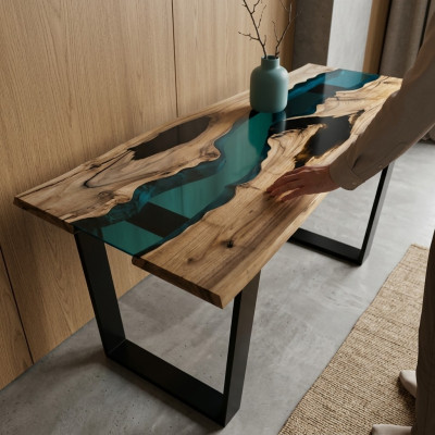Résine époxy Consoles Table Tables de designer Mobilier de luxe Salon