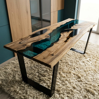 Résine époxy Consoles Table Tables de designer Mobilier de luxe Salon