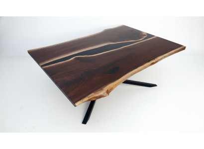 Table en résine époxy sur mesure, Rivière en résine époxy, bois véritable. Prix des tables au mètre carré 1