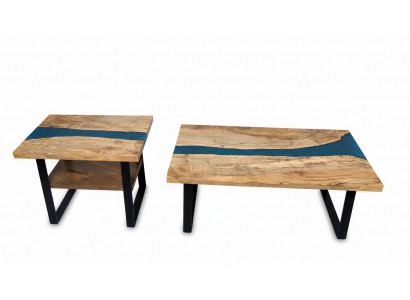 Table sur mesure en résine époxy Résine époxy Rivière Bois véritable Prix 1 mètre carré Tables.