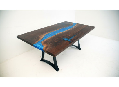 Résine époxy Table à manger Table de réunion Designer 1QM