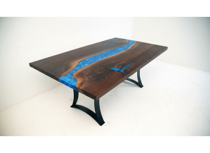 Résine époxy Table à manger Table de réunion Designer 1QM