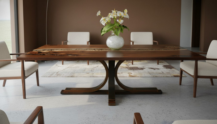 Table en époxy sur mesure en bois massif Table en rivière d’époxy Prix 1m² Tables en résine
