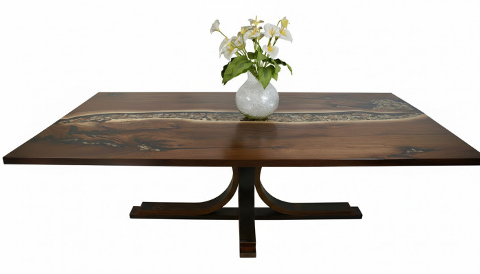 Table en époxy sur mesure en bois massif Table en rivière d’époxy Prix 1m² Tables en résine
