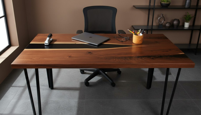 Table en résine époxy sur mesure Table en bois massif Rivière Époxy Prix 1m² Tables Résine
