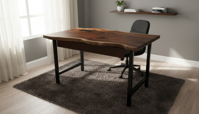 Meubles design Bureau 100*70cm Tables en bois massif fait main