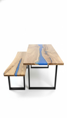 Conception Table Tabouret Table à manger Table de cuisine Tables de salon Bancs Solide époxy nouveau