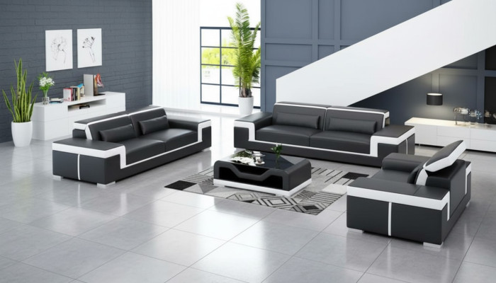 Ensemble de canapés design 3-2-1 places Ensemble Canapé Design Canapé Rembourré Luxe Canapés Neufs