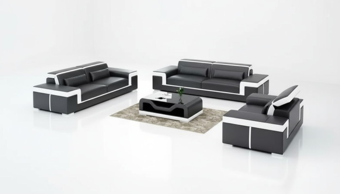 Ensemble de canapés design 3-2-1 places Ensemble Canapé Design Canapé Rembourré Luxe Canapés Neufs
