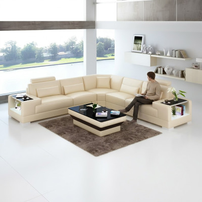 Conception Salon Canapé Mobilier Canapé d'angle Canapé d'angle Canapé en cuir