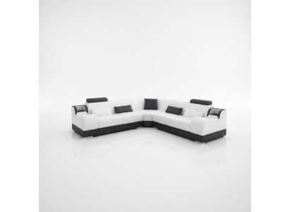 Canapé d'angle design de salon Canapé d'angle moderne en cuir Rembourrage en cuir Canapé