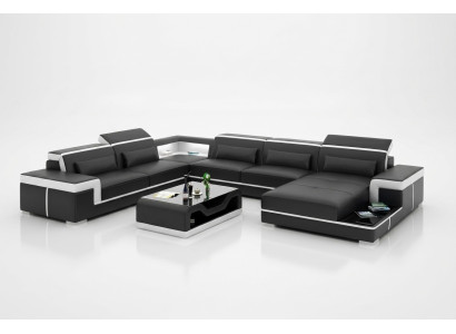 Canapé d'angle design mobilier moderne pour salon en cuir canapé d'angle rembourré