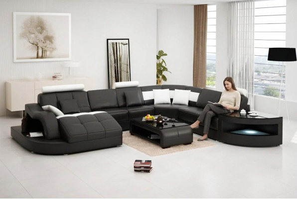 Canapé d'angle Rembourrage Ensemble d'angle Canapé d'angle Mobilier moderne de salon