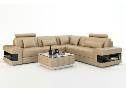 Canapé d'angle Canapé d'angle Design Mobilier de salon Revêtement en cuir Canapé Sofa