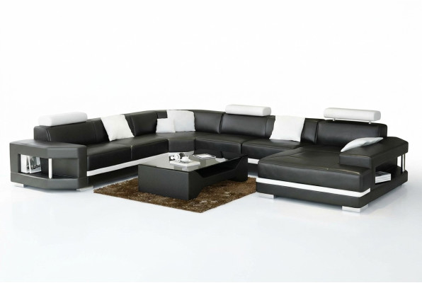 Conception Moderne Salon Canapé D'angle Mobilier Canapé D'angle Canapé en cuir Rembourré