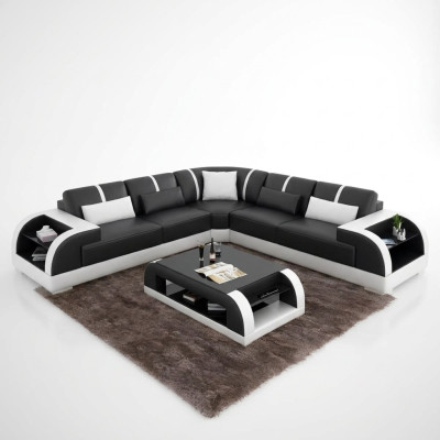Canapé design Canapé d'angle Canapé d'angle Salon Canapé en cuir capitonné