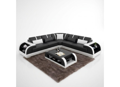 Canapé design Canapé d'angle Canapé d'angle Salon Canapé en cuir capitonné