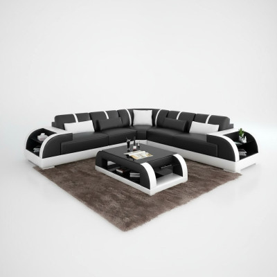Canapé d'angle moderne en cuir pour salon Meubles de salon confortable