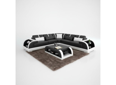 Canapé d'angle moderne en cuir pour salon Meubles de salon confortable