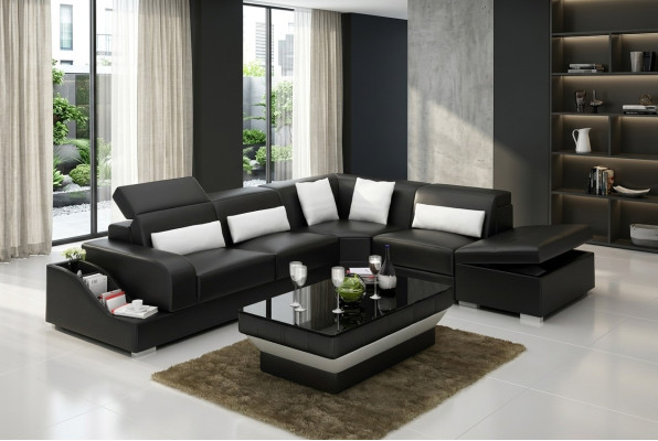 Design Moderne Ecksofa Ecksofa Wohnzimmer Ledergarnitur Couch Sofa.
