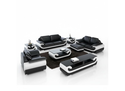 Ensemble de canapé 3 places Canapé d'angle moderne Canapé en cuir design
