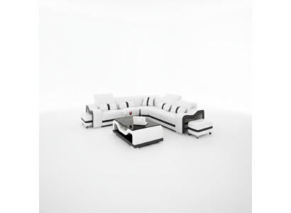 Coussin de siège de canapé d'angle Suite d'angle Paysage de vie Canapé Canapé Tabouret Table basse nouveau