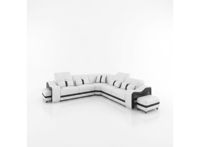 Canapé en cuir canapé design canapé d'angle en forme de L canapé d'angle moderne rembourré