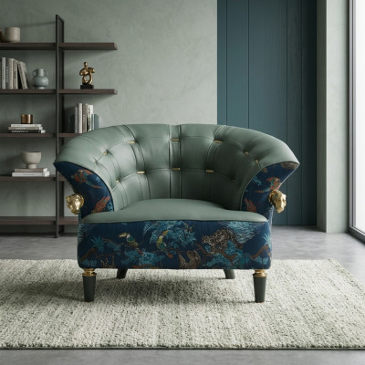 Canapé en tissu simple fauteuil rembourré style designer mobilier moderne de salon
