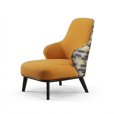Fauteuil moderne rembourré avec des accoudoirs, canapé, chaise de club design avec dossier