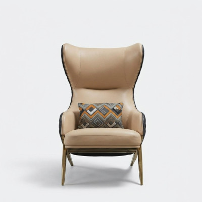 Fauteuil Designer Fauteuil Fauteuil Rembourré Décor Moderne Fauteuil Relaxant en Cuir de Luxe