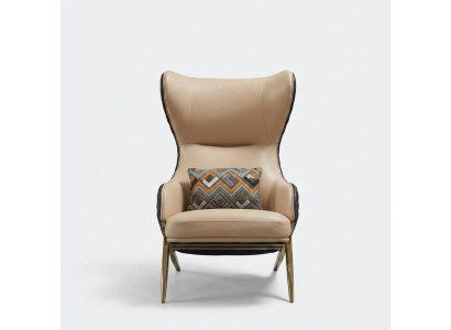Fauteuil Designer Fauteuil Fauteuil Rembourré Décor Moderne Fauteuil Relaxant en Cuir de Luxe