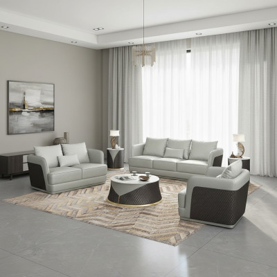 Rembourrage exclusif Mobilier de designer Canapé 32 places Ensemble 2 pièces Paysage vivant