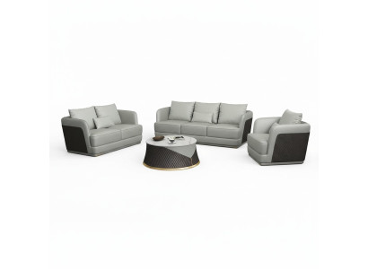 Rembourrage exclusif Mobilier de designer Canapé 32 places Ensemble 2 pièces Paysage vivant