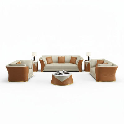 canapé en cuir exclusif avec coussin de siège Suite 321 canapés paysage