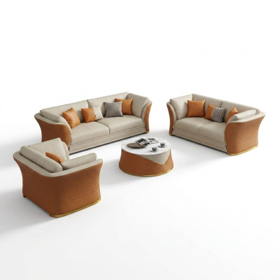 Canapé trois places de style italien Canapé moderne trois places Canapé en cuir